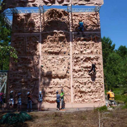 Mur d'escalade en entier