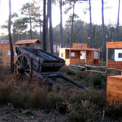 vu sur le terrain de paintball